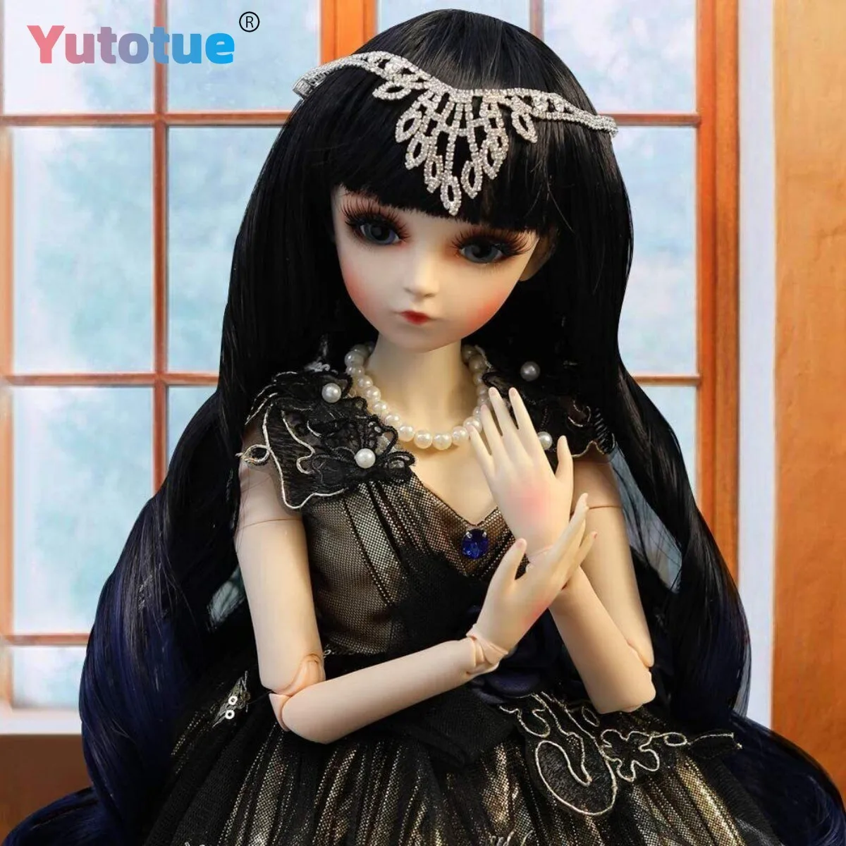 ตุ๊กตา YUTOTUE ของขวัญสำหรับเด็กผู้หญิง ตุ๊กตา BJD ขนาด 1/3 สูง 60 ซม. ตุ๊กตาผู้หญิงพร้อมชุดแต่งหน้า ดวงตา และเสื้อผ้าครบชุด