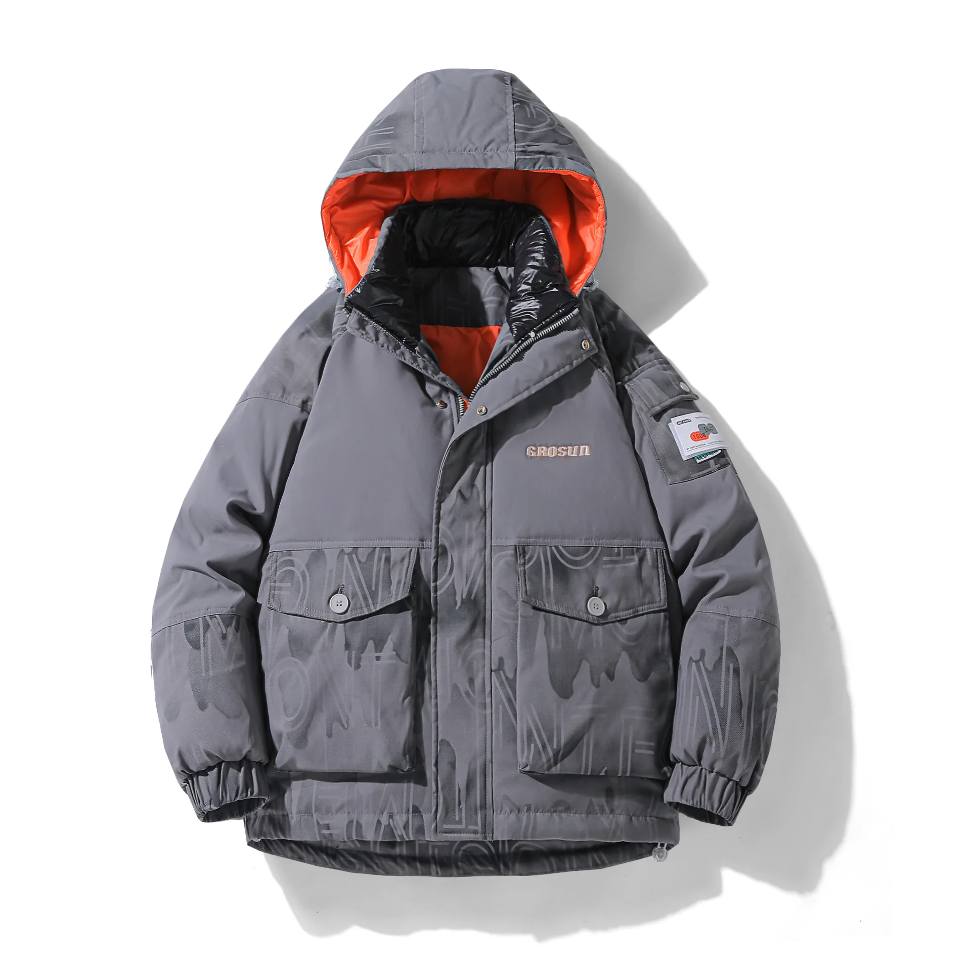 

Winter Men Down Coat Hat Thicken Warm Hooded High Quality 90% White Duck Down Jacket Winter Short Down Puffer Parka Men Outwear
