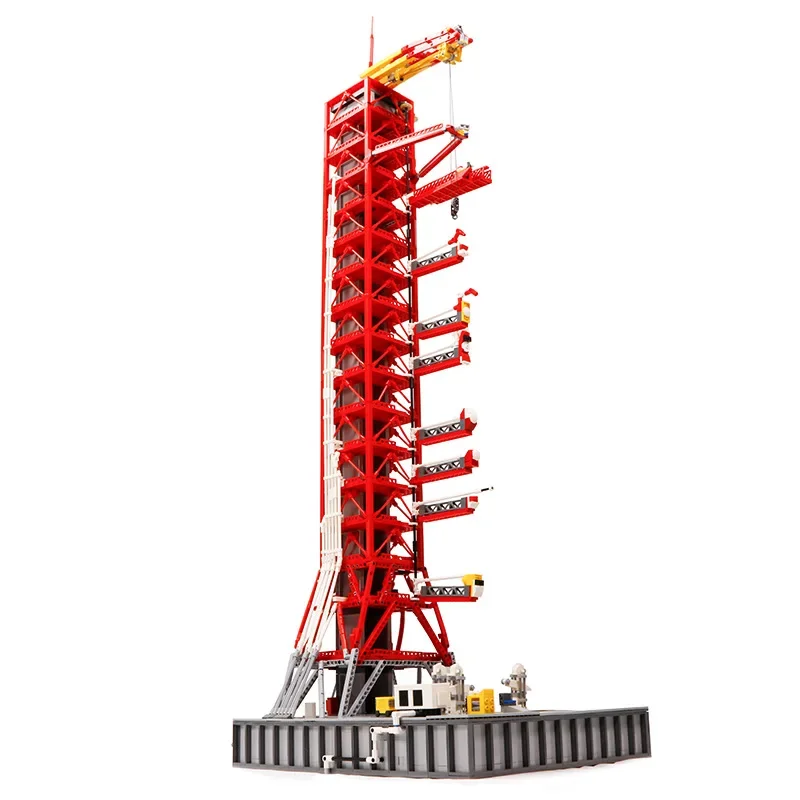 MOC Launch Tower Mk I for Saturn V with Crawler Blocks Launch Tower Rocket Building Blocks Shuttles Station Bricks Toy Kids Gift