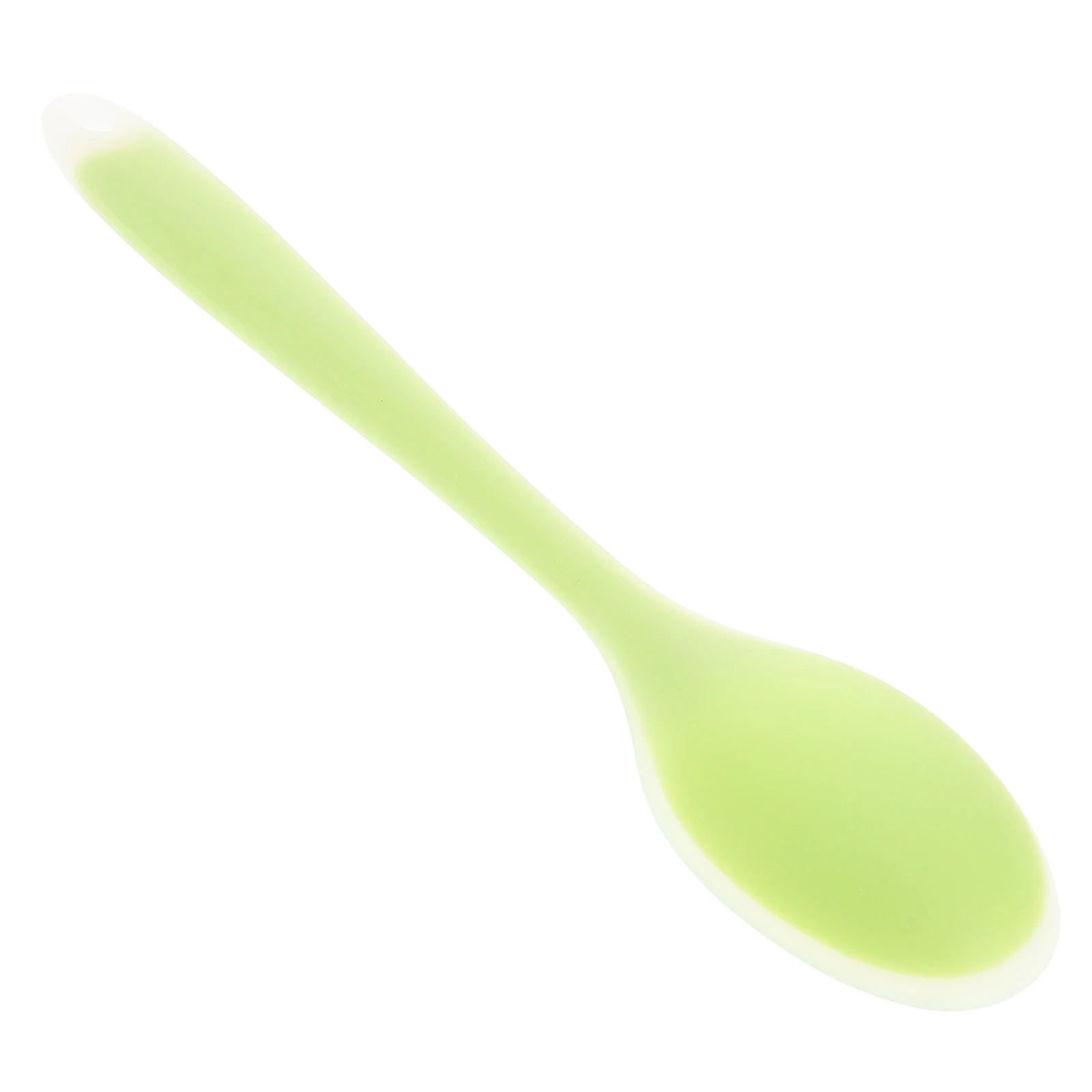 

Children's Complementary Food Spoon Small Size Silicone Baby Tableware Light Green Mini Tool for Soups Rice