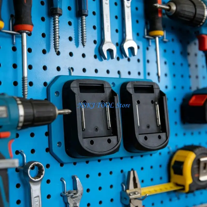 L8RC Secure Mounting Battery Holder For 18V Electric Drills With  ABS Construction And Wall Installation Option