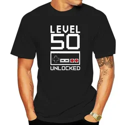 Level 50 Years Old 1972 50th Birthday Gift T Shirts Graphic Cotton Streetwear Short Sleeve O-Neck Harajuku Oversized T-shirt