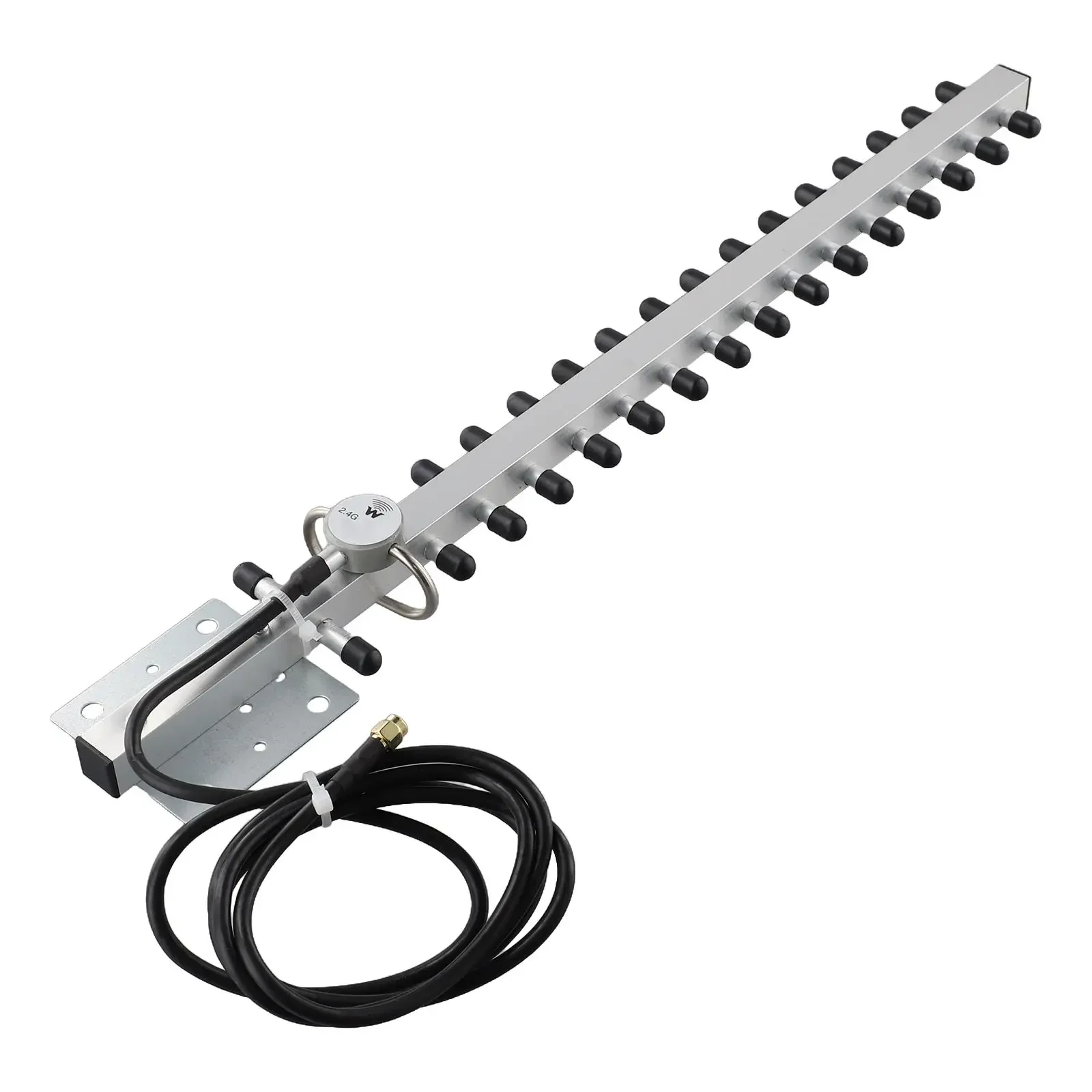 Sturdy And Practical Antenna 150cm Black Compatible With Modems GHz WiFi Antenna Outdoor Directional Signal Silver