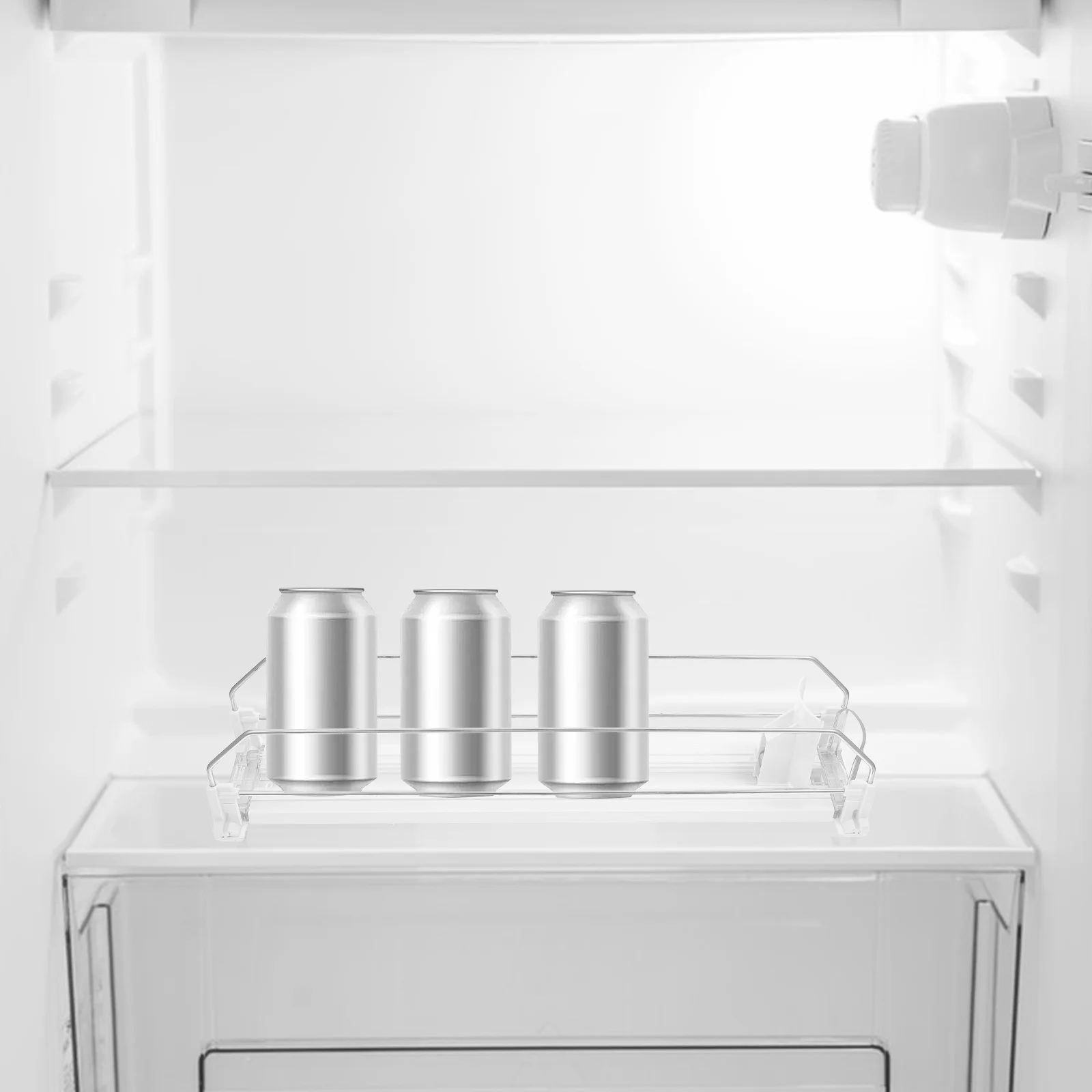 

Fridge Organizer for Drinks Multifunctional Beverage Propeller Refrigerator Automatic Pusher Soda Can Organizer Kitchen Pantry