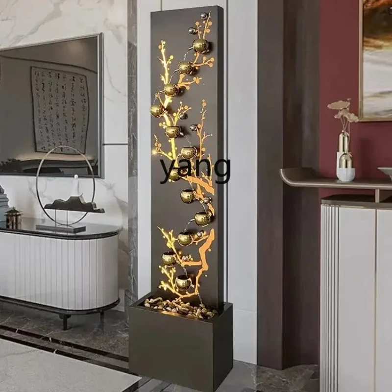 

yjq Floor-to-ceiling flowing water ornament next to the yjq TV cabinet, large ornament next to the fountain decorative sofa