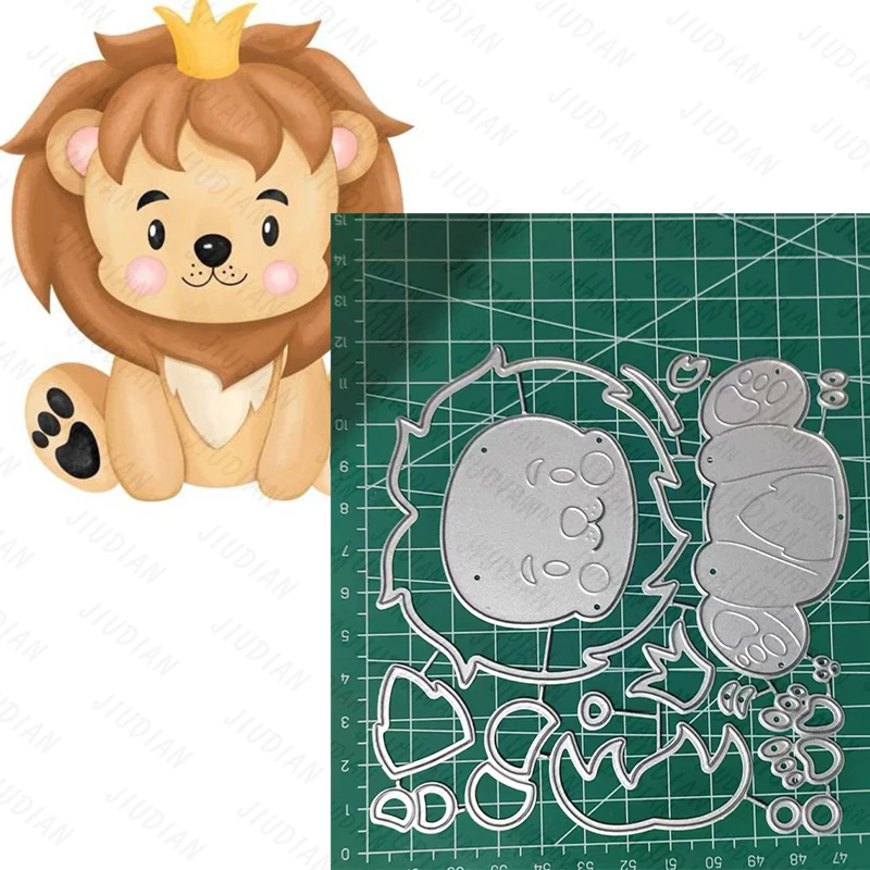 A Crowned Lion Metal Cutting Die Metal Cutting Die for DIY Scrapbooking Crafts Handmade Christmas Gift Card