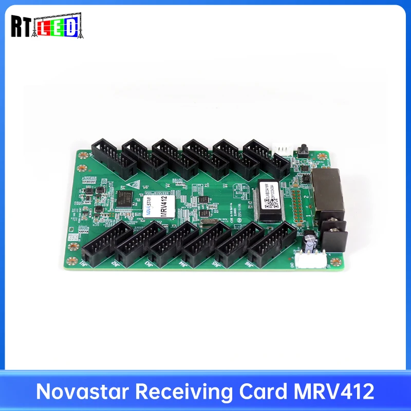 Novastar MRV412 LED Receiving Card Full Color LED Video Screen Cassette 12 HUB75E Ports Interface 512x512 Pixels Controller