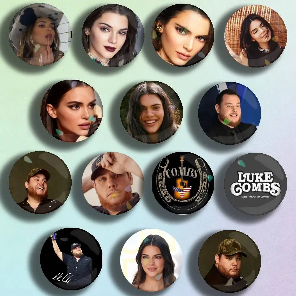 

K-Kendall Jenner The Supermodel Laser Badge Creative Pins Brooch for Bag Clothes Hat Decor Gifts Fans Collect