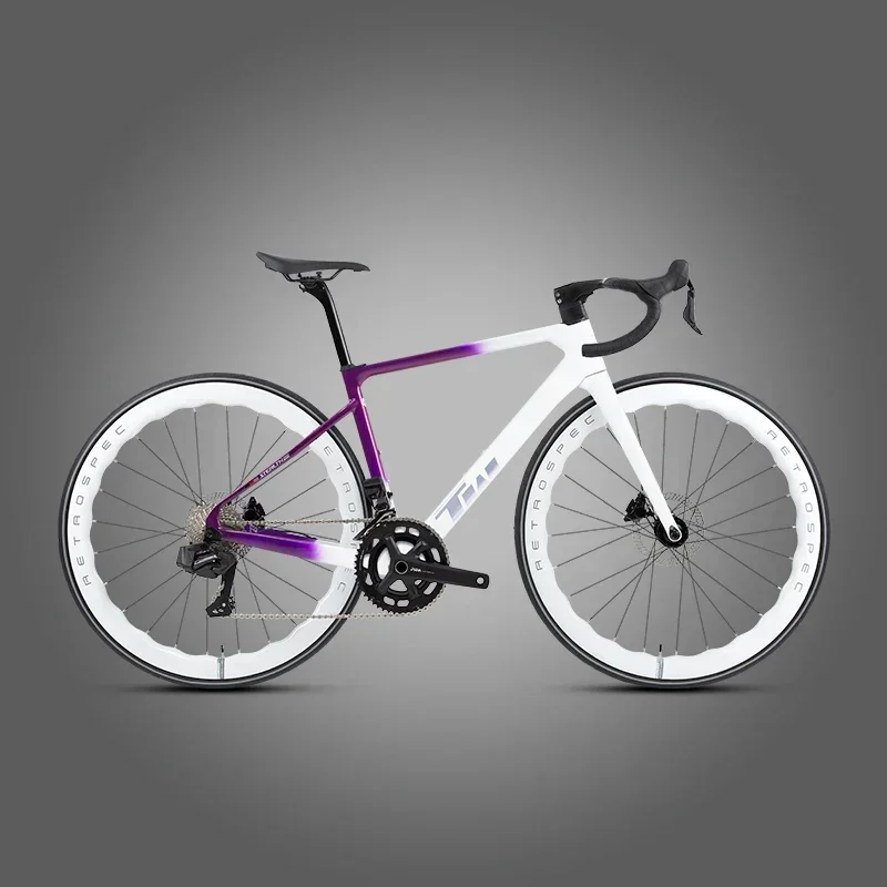 TWITTER bicycle LATEST DESIGN CARBON FIBER ROAD BIKE 700C Di2 EDS 2*12Speed WITH Carbon Rims & Fully Hidden Inner Cable Routing