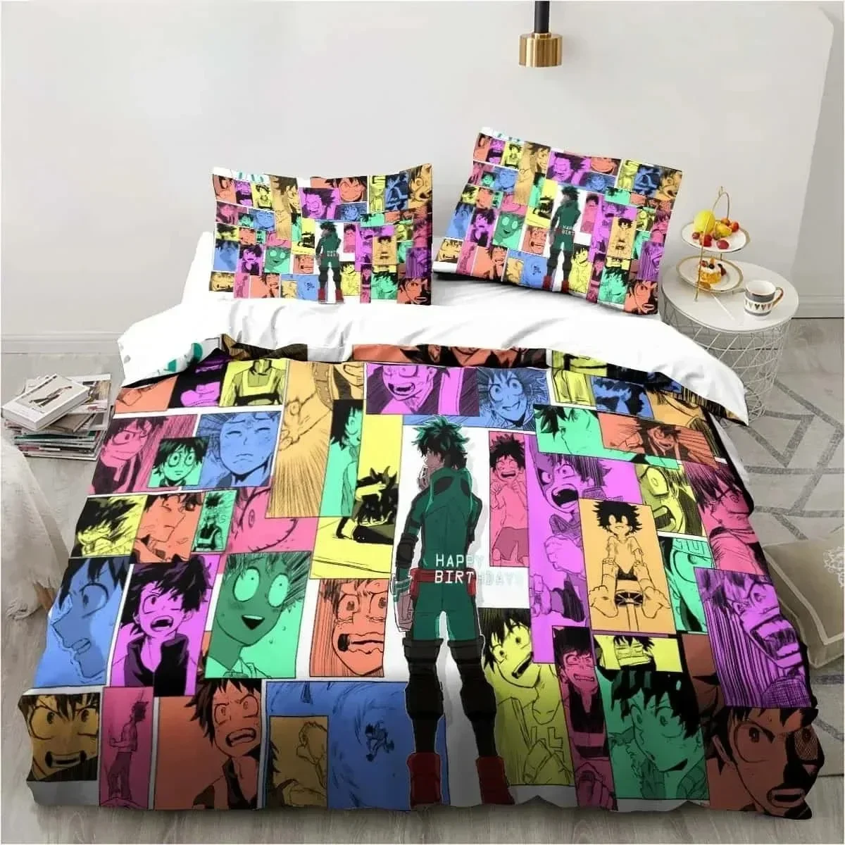 

3D Print Bedding Gift Anime My Hero Academia Bedding Set Single Twin Full Queen King Size Bed Set Adult Kid Bedroom Home Textile