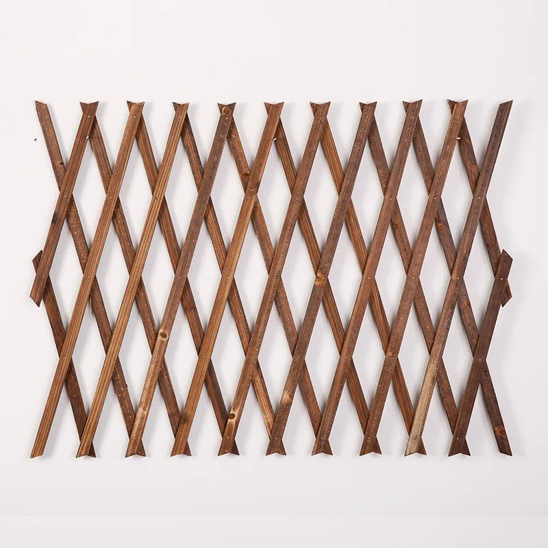 

Outdoor telescopic carbonized wood fence fence courtyard garden fence climbing rattan wall