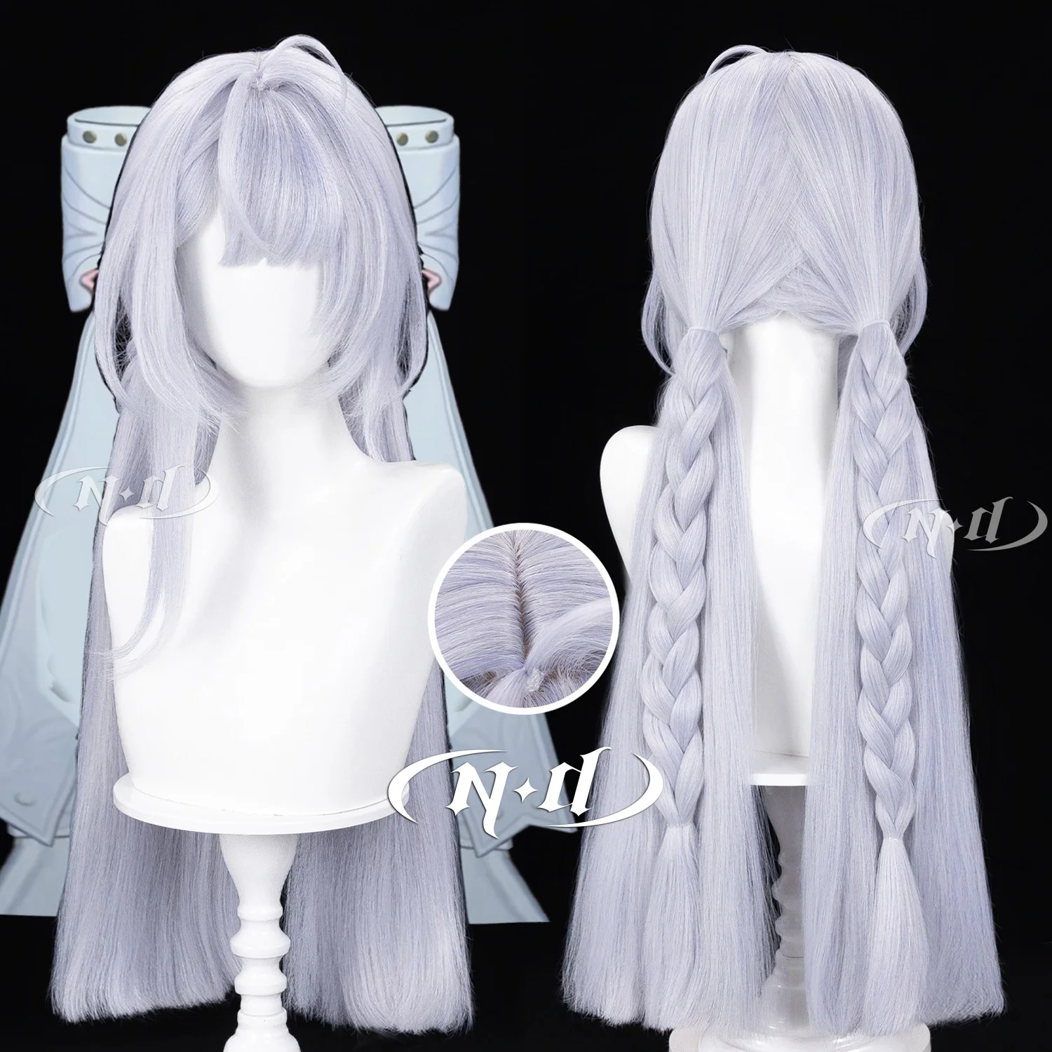 ND Brand Velina ZZZ Zenless Zone Zero  Cosplay Wigs Hair Hairpiece for Comic-con Cosplayer Halloween Costume Party Theme