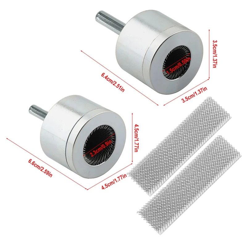 TOP 2PCS 15+22Mm Electric Drill Pipe Cleaner, Copper Pipe Metal Pipe Cleaning Brush For Industrial Purpose