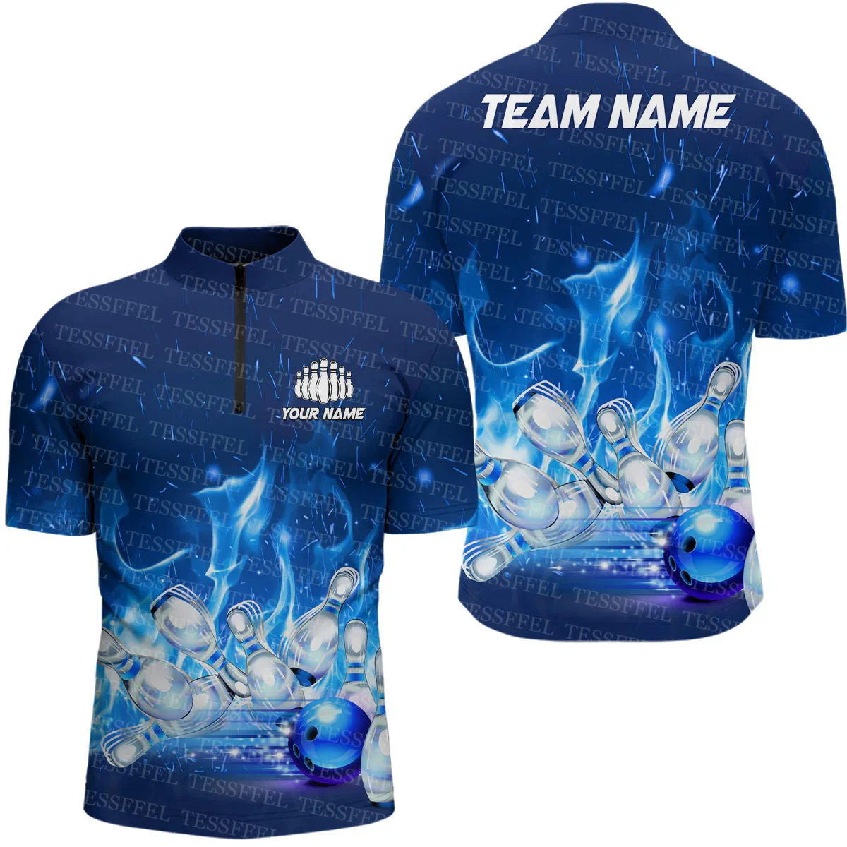 

Custom Name Graffiti Flame Strike Bowling Colorful Retro Tattoo Harajuku 3DPrint Casual Unisex Polo Jersey Shirts Short Sleeve 8