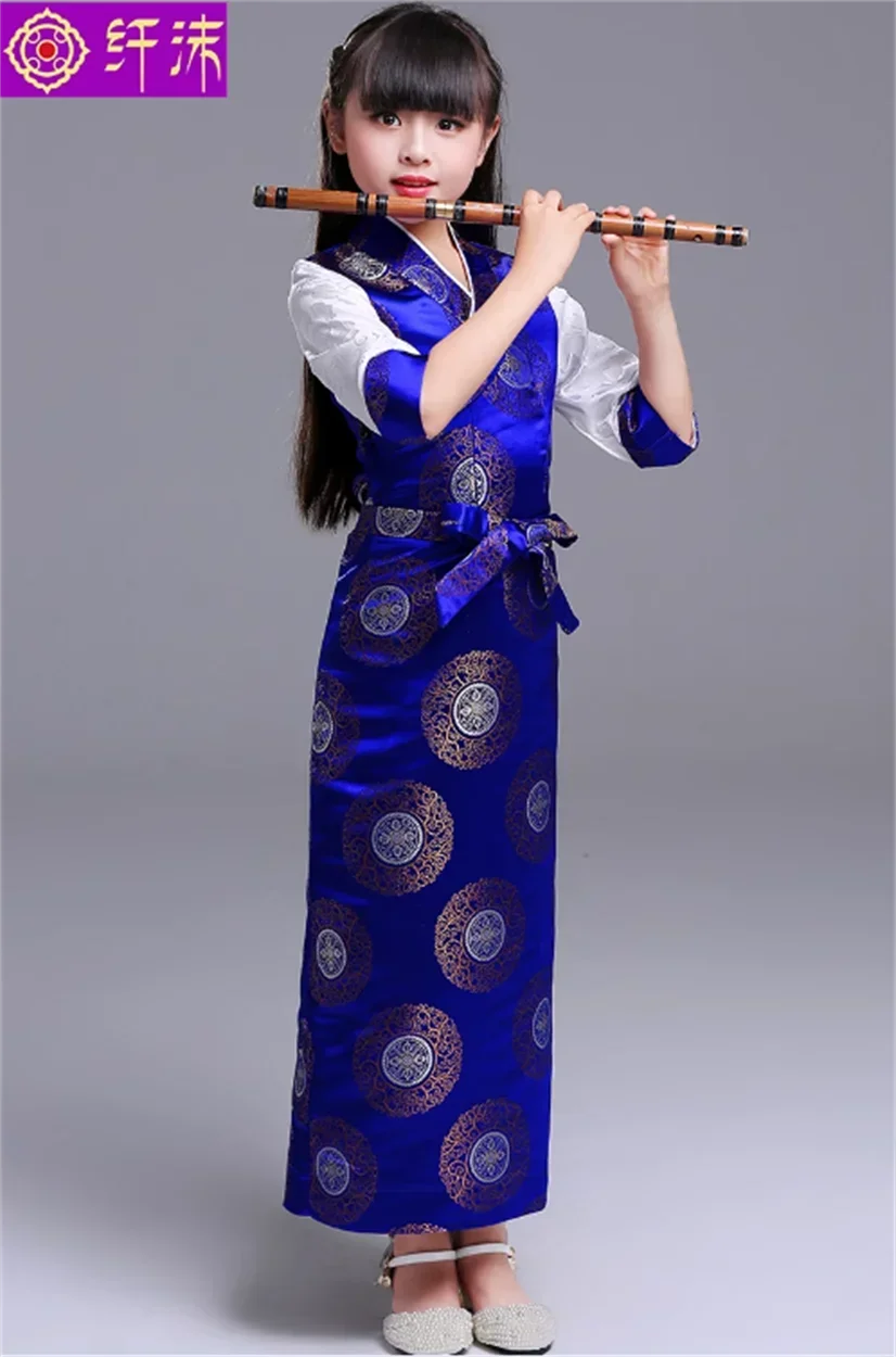 

Летняя детская одежда 2025 года, женская тибетская одежда, платье принцессы