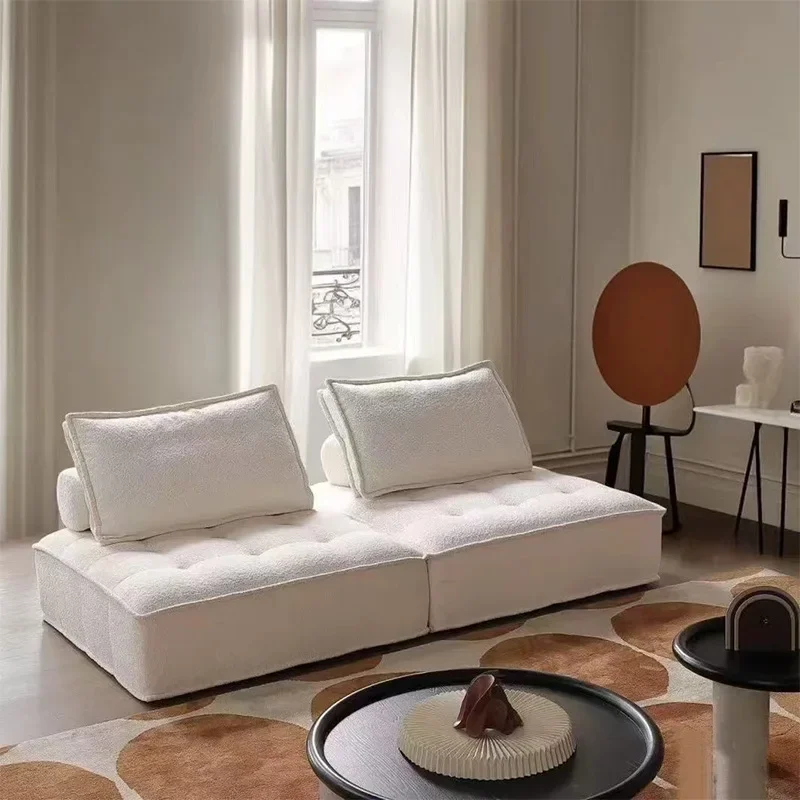 Sofá de esponja de compressão a vácuo, sala de estar individual, duplo, módulo quadrado, sofá bloco de tofu