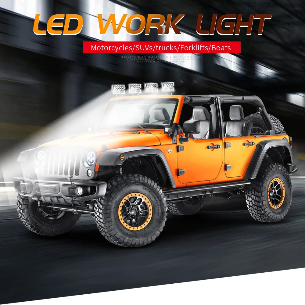 4  inch 30W LED Car Work Light LED Bar Light for Motorcycle Tractor Boat Off Road 4WD 4x4 Truck SUV ATV