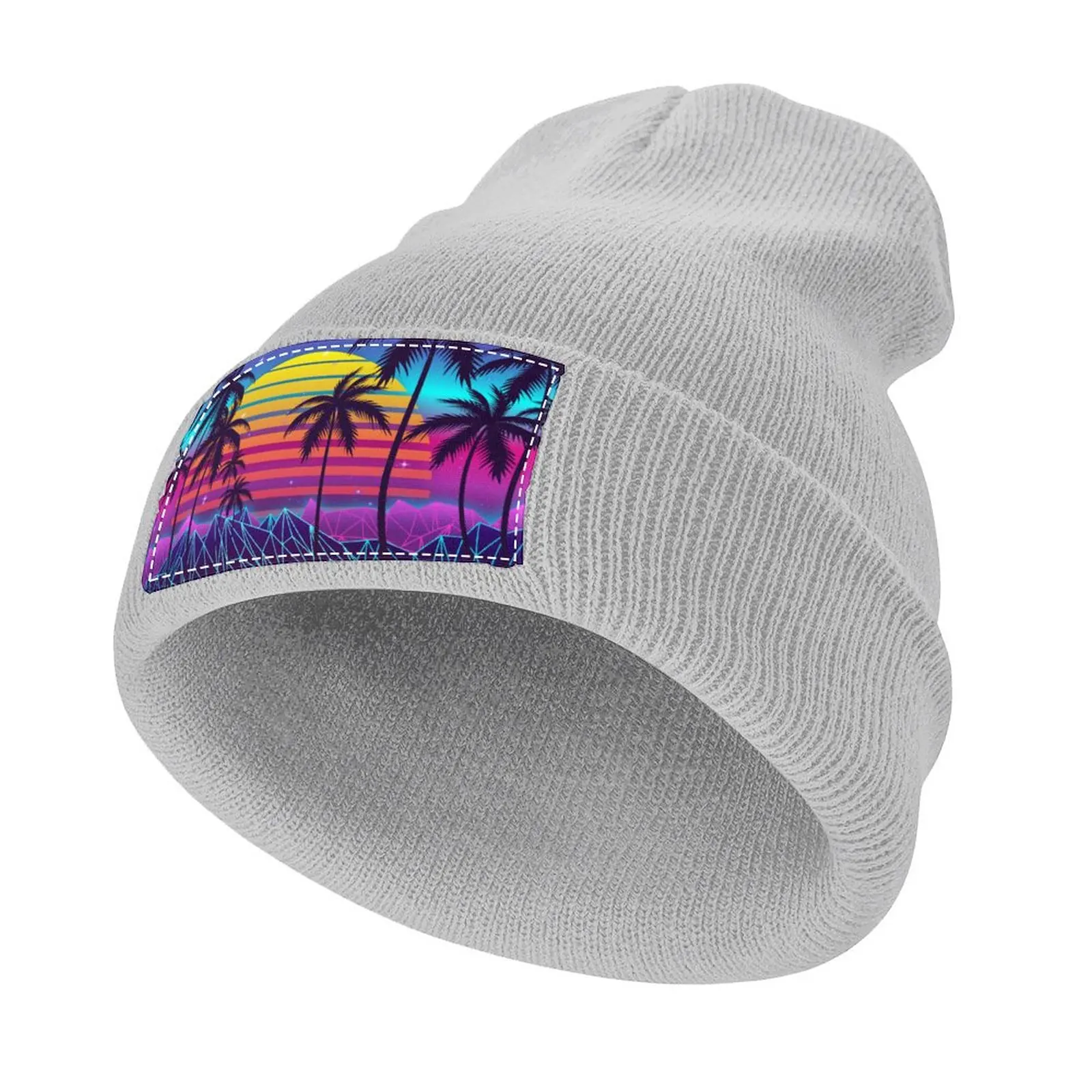 Radiant Sunset Synthwave Knitted Hat Anime Hat Snapback Cap Military Tactical Caps Horse Hat Men's Cap Women's