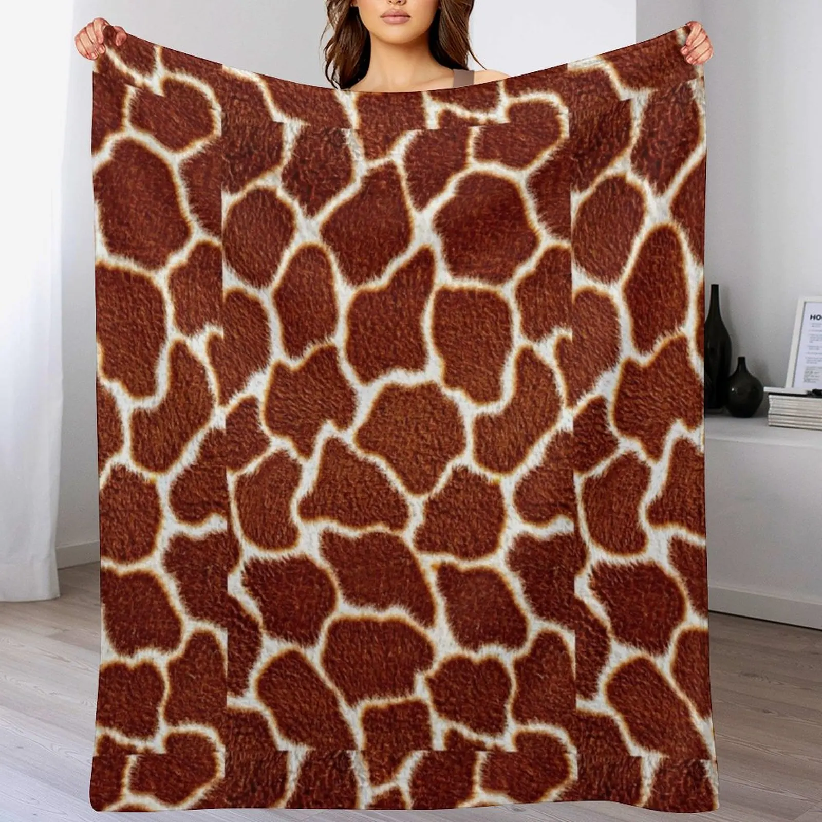 

Giraffe skin Throw Blanket manga Hairy Blankets