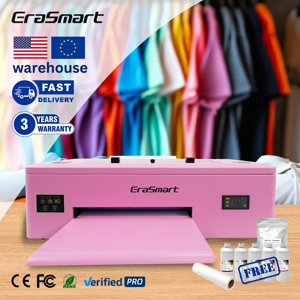 

Erasmart A3 DTF Printer Automatic Cleaning White Ink Circulating 1390 XP600 Head T Shirt Printer