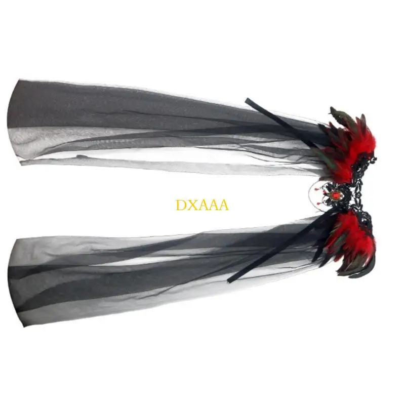 DXAA Shawl Shoulder Wrap Gothic Shrug Poncho Lace Collar Halloween Cosplay Costume for Adults Women