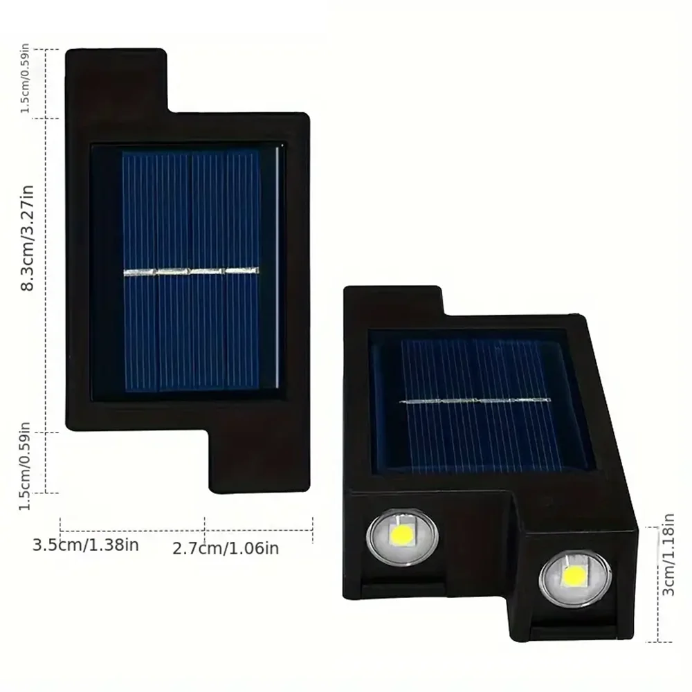 Solar Wall Lamp Outdoor Waterproof Solar Powered Light UP and Down for Home Garden Step Patio Outdoor Decor Outside Sunlights