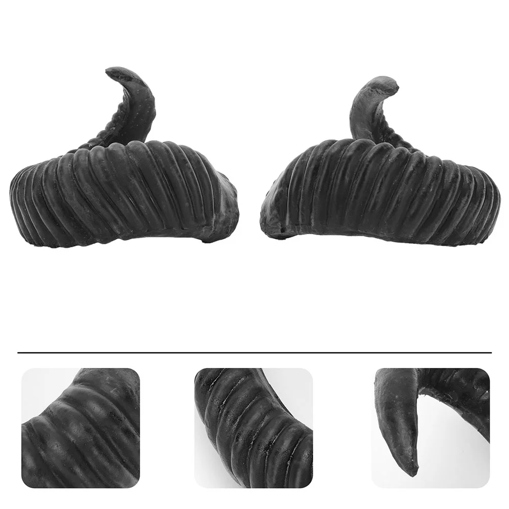 

Halloween Costume Props Simulated Sheep Horn DIY Headband Decoration 1 Pair Goat Horns
