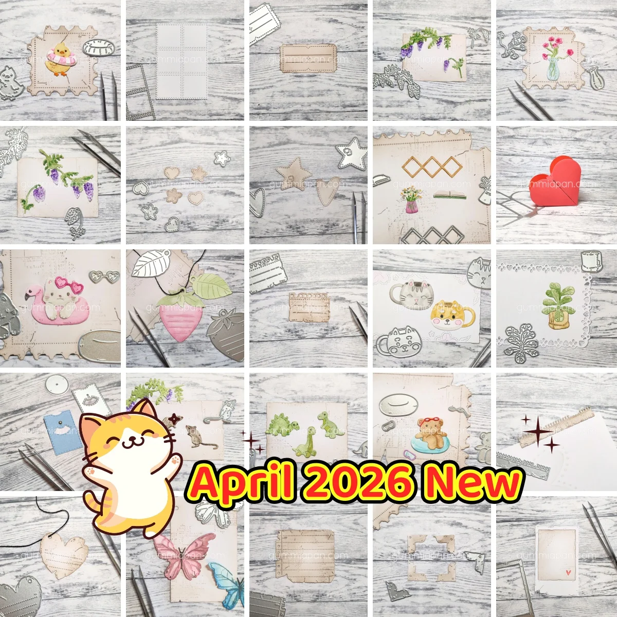 

April 2026 New Butterfly Cat Toys Mini Metal Cutting Dies for DIY Making Card Scrapbook Embossed Paper Album Supplies Template