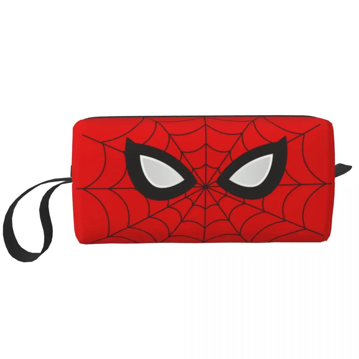 Bolsa de aseo personalizada clásica Red Spider Web para mujer, organizador de maquillaje cosmético, almacenamiento de belleza para mujer, caja de Kit Dopp