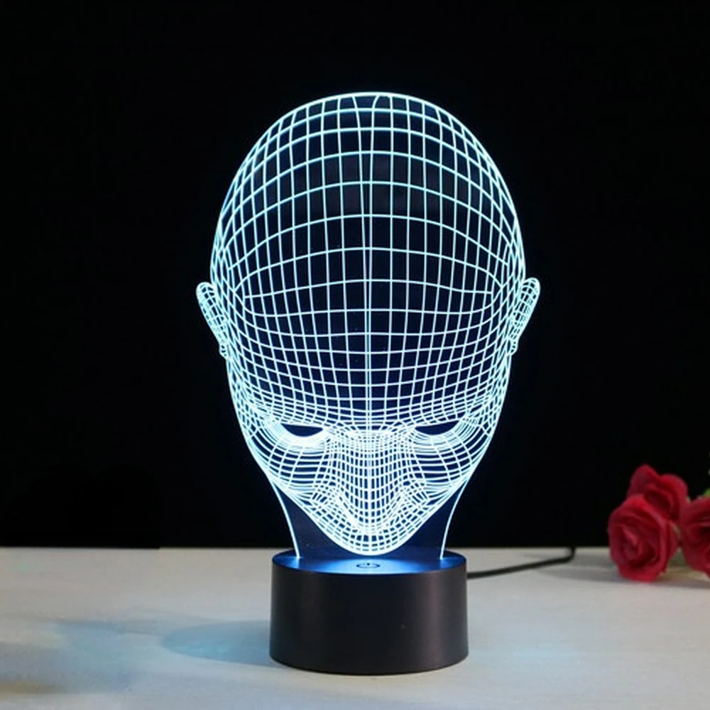 Alien 3D Night Light Touch Remote Control Bedside Table Lamp Colorful USB Led Nightlight for Child Bedroom Decor Birthday Gift