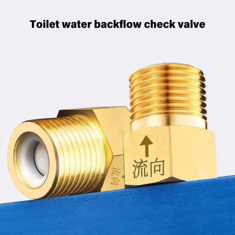 Brass Check Valves 1 Way Backflow Preventer Stable for Water Pipeline Prevention