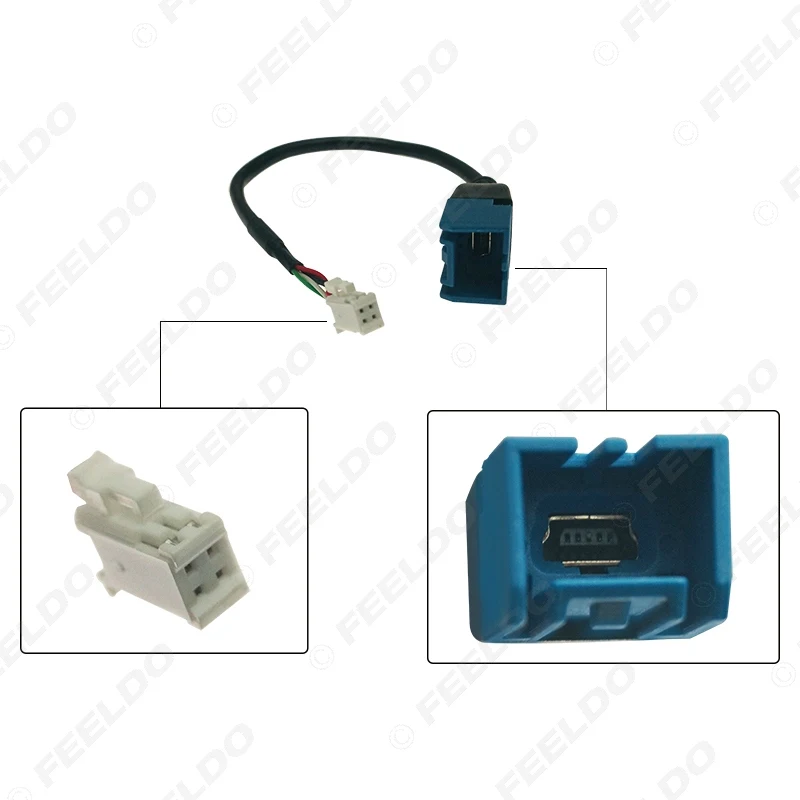 Car Audio Input Media Data Wire Mini USB To 4Pin Cable Adapter For Nissan Ford Series USB AUX Transfer