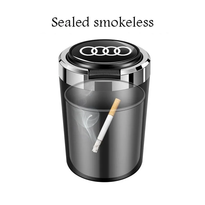 Suitable for Audi RS Sline A4 A5 A6 A7 Q5 S3 S5 S6 S7 TT RS5 RS6 one-key open cover multifunctional car ashtray interior parts