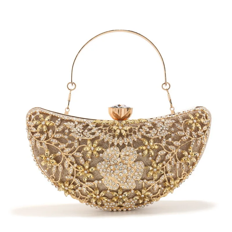 

Luxury Moon Dinner Ladies Banquet Clutch Bag Sparkling Diamond Dress Party Messenger Bag Bolsos De Fiesta Purses Luxury Designer