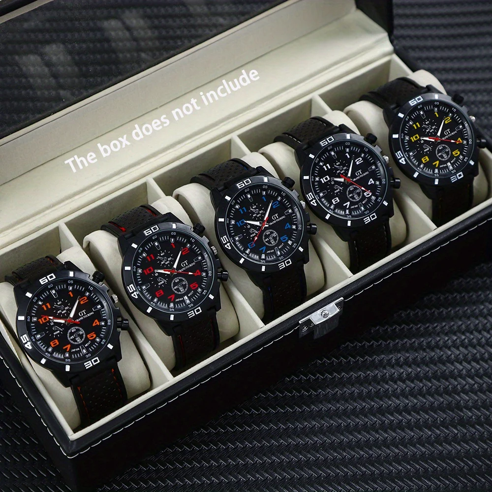 

3 Piece/Set Fashion Simple Men's Watch Analog Silicone Male Casual Men's Watch Quartz Bracelet Ideal Choice for Gifts