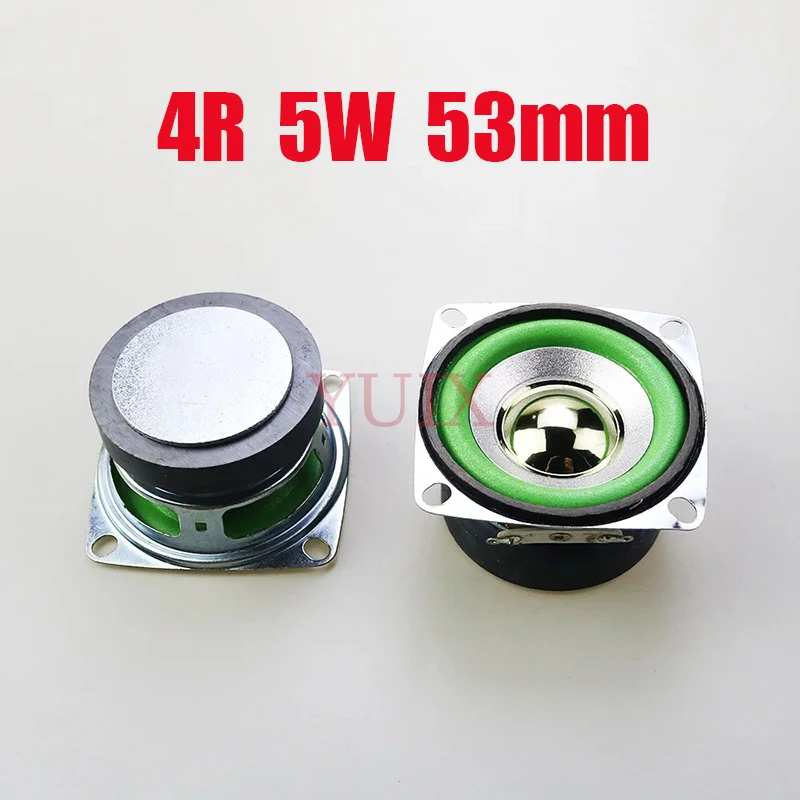 YUXI 1 pz 4 Ohm 5 W 53 MILLIMETRI Bluetooth Audio Radio Altoparlante 45mm Altoparlante Magnetico Esterno Schiuma Giallo Blu Rosso Verde Bordo Tappo Luminoso