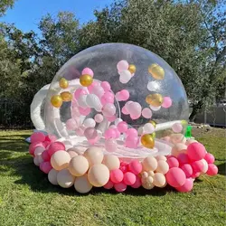 Commerciële Kwaliteit Pvc Opblaasbare Witte Bubble House Moderne Bubble House Luchtballon Bubble Tent Voor Feest/Evenement/Bruiloft Te Koop