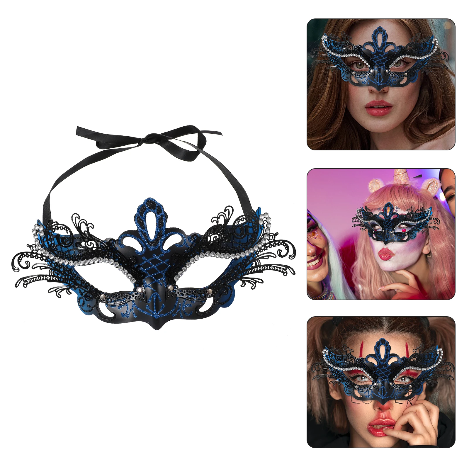 

Butterfly Mask Masquerade Party Decorative Half Face Masks Halloween Prop Costume Accessories Women Cosplay Plastic Iron Durable