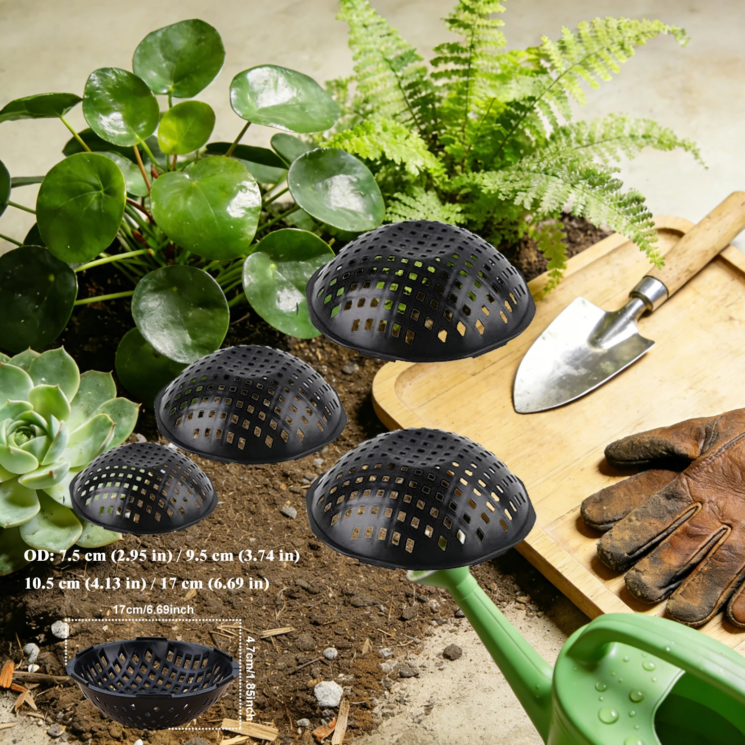 5pcs Round Plant Pot Drainage Pads, Breathable Mesh Bottom Mats for Small Flower Pots
