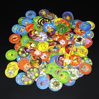 1st/2nd/3rd EditionAsh Ketchum Tazos Pokemon Starter Pokemon Tap Collection Card Pikachu Trainer Round Pogs Cheetos Chipitaps