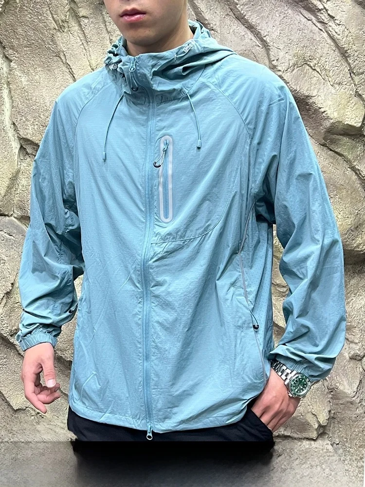 

Outdoor High-End Hooded Jacket UPF50 Sun Protection Reflective Design Men's Women's Spring Summer Polyester Fiber Long Sleeve...