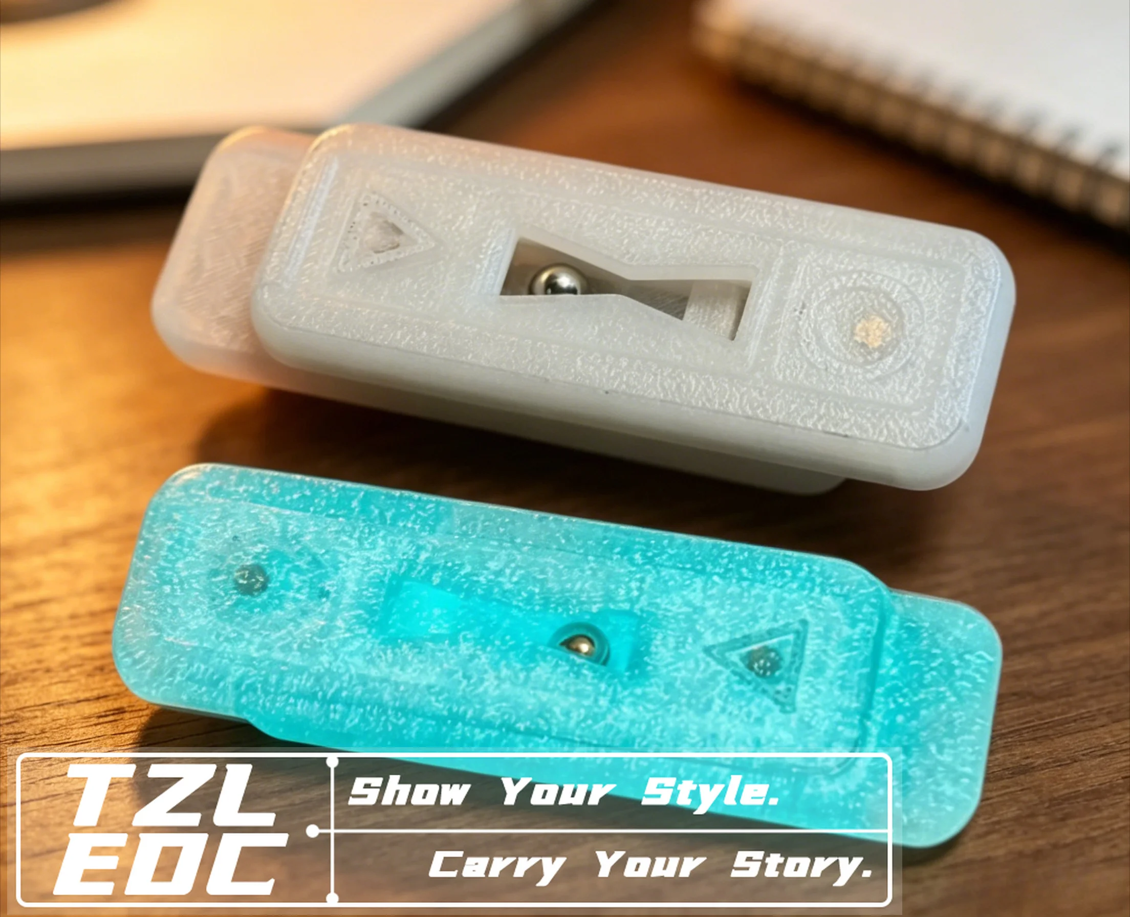 3D Printed EDC Fidget Slider Magnetic Buckyballs Push Card Mechanical Vibration Hand Fidget Toy Stress Relief Pocket Gadget