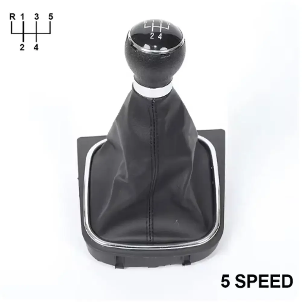 

5/6 Speed Gear Shift Knob With PU Leather Boot For Golf For MK5 MK6 Manual Gearbox Handle For Jetta 2005-2014 Interior Parts