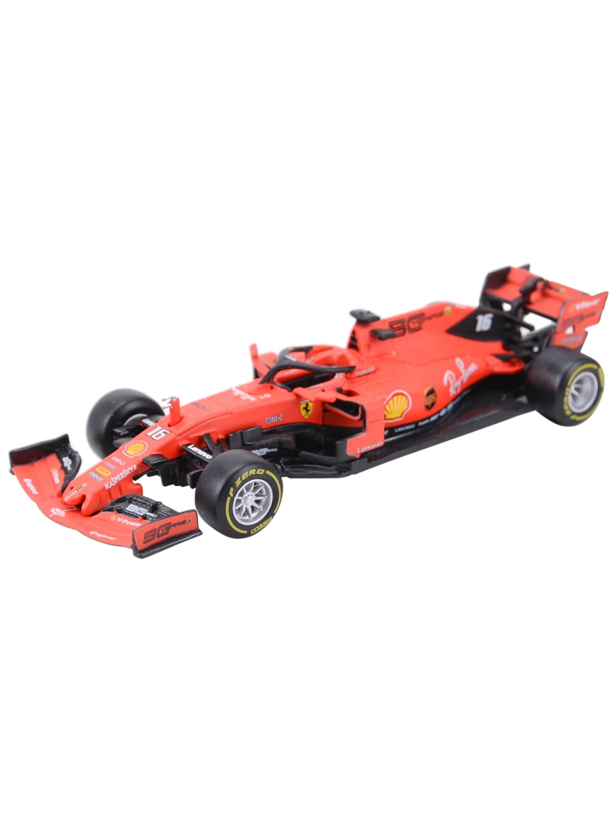 Bburago-Voiture de course Formule 1 en alliage moulé sous pression, simulation Leges, Ferrari 2019 SF90 #16, 1:43