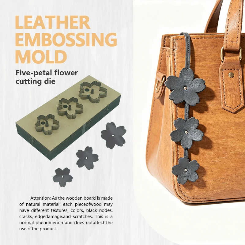DIY Leathercraft Cherry Blossom Three-Flower Embossing Mold Multi-functional Jewelry Making Accessory Handmade Decoration Suppli