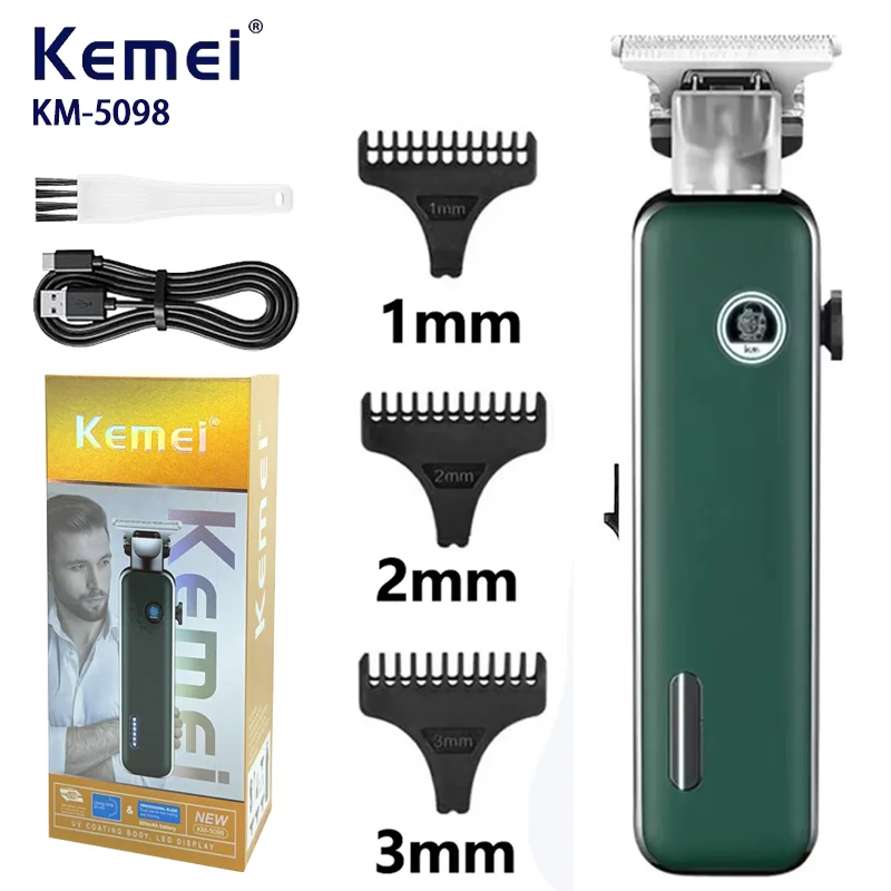 Kemei Electric Hair Cutting Machine Luminous High-power Silent Hair Clipper Man Shaver Trimmer For Men  KM-5098