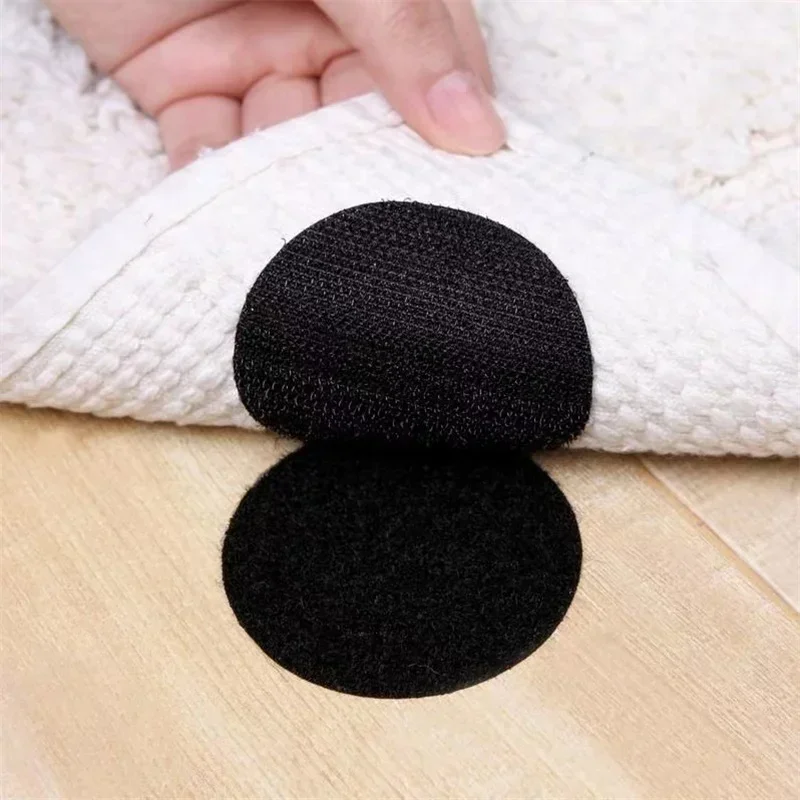 5/10/20pcs Sofa Cushion Fixing Stickers Self-Adhesive Fastener Hook Loop Strips Sofa Mat Bed Sheet Carpet Anti Slip Mat