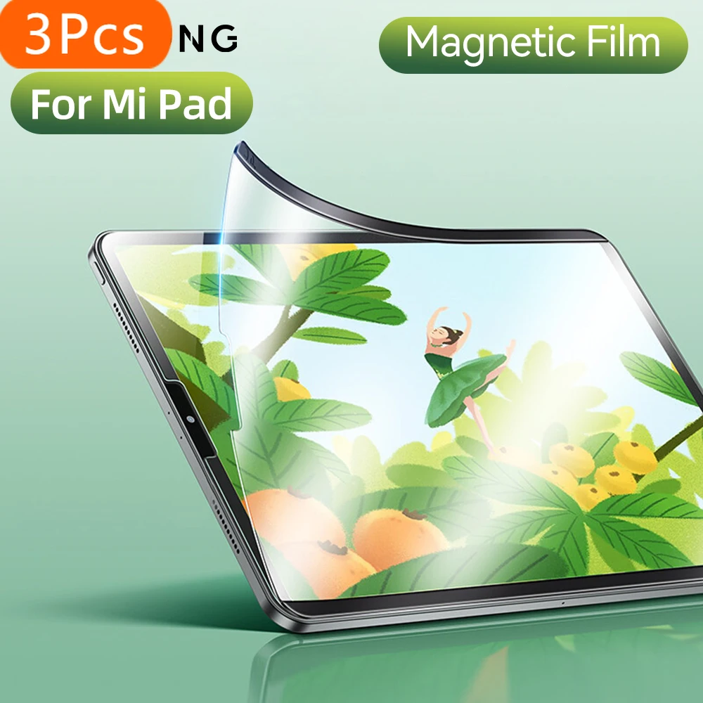 Защитная пленка для экрана Xiaomi Pad Paper Feel, 3 шт., для Mi Pad 5/6/7, 6S Pro 12.4, Red Mi Pad SE 11 дюймов, 10.6 дюймов, магнитная пленка для письма