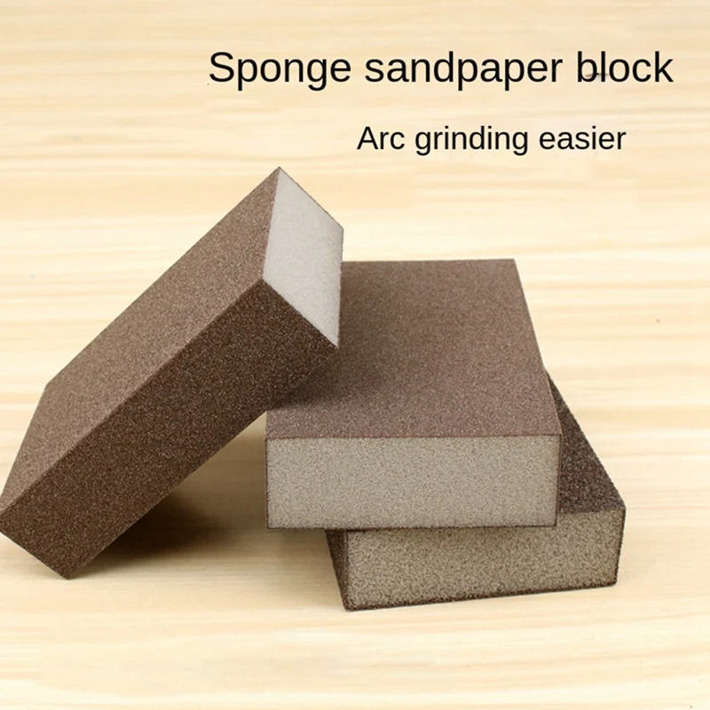Sponge Sand Block For Polishing Wood Furniture, Redwood Jade, Metal Rust Removal And Polishing Sandpaper