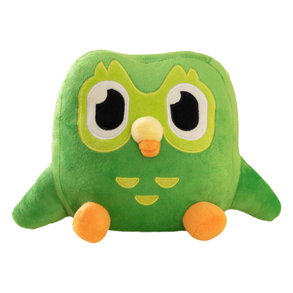 20cm Lovely Duolingo The Green Owl Cartoon Anime Plush Toy Soft Stuffed Animal Plushie Dolls Children Birthday Gift